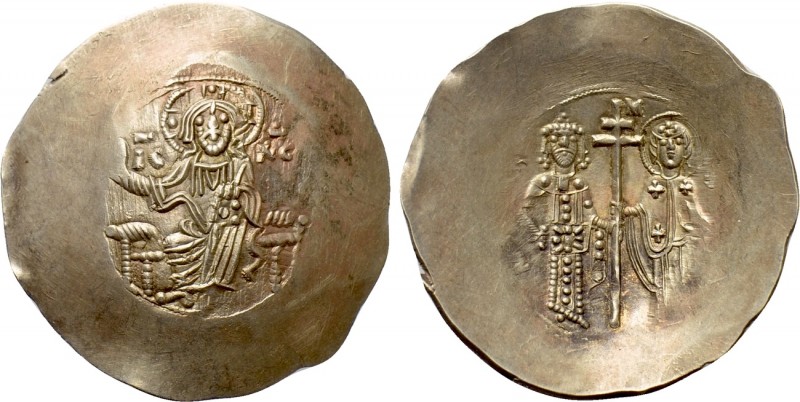 MANUEL I COMNENUS (1143-1180). EL Aspron Trachy. Constantinople. 

Obv: IC - X...