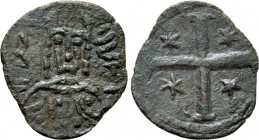 MANUEL II PALAEOLOGUS (1391-1423). Ae Tornese. Constantinople