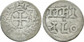 CAROLINGIANS. Charles the Simple (898-922). Denier. Melle