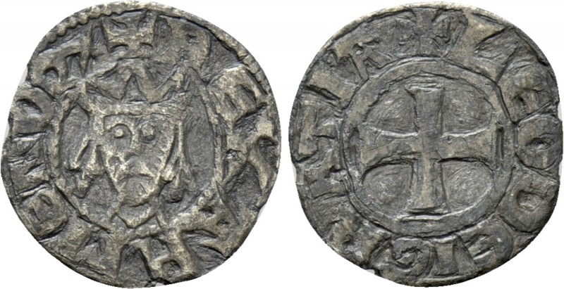 CRUSADERS. Armenia. Levon I (1199-1219). Denier. 

Obv: + REX ARMENIA. 
Crown...