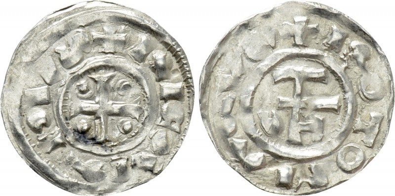 FRANCE. Normandie. Richard I (943-996). Denier. Rotomagus (Rouen). 

Obv: RICA...