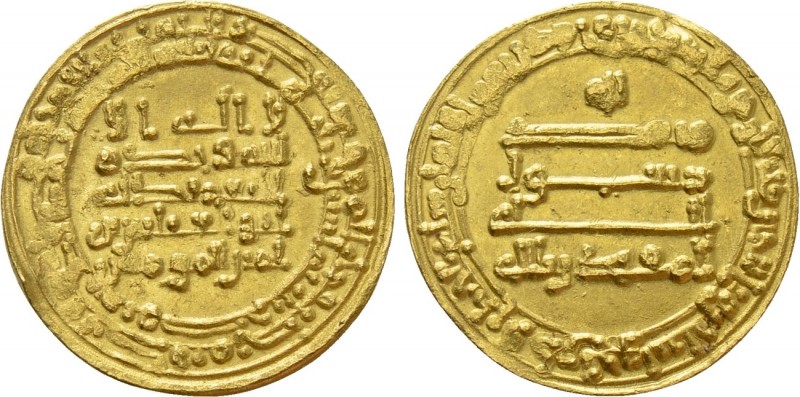 ISLAMIC. Abbasids. Al-Muqtadir (AH 295-320 / 908-932 AD). GOLD Dinar. Missr. Dat...