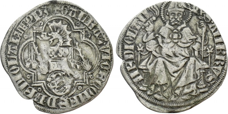 ITALY. Milano. Galeazzo II Visconti (1359-1378). Grosso. 

Obv: Dragon in scro...