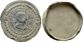 ITALY. Venice. Lead Theriac Box Seal (Circa 17th century). Produced by the Alla testa d’oro pharmacopia of Venice