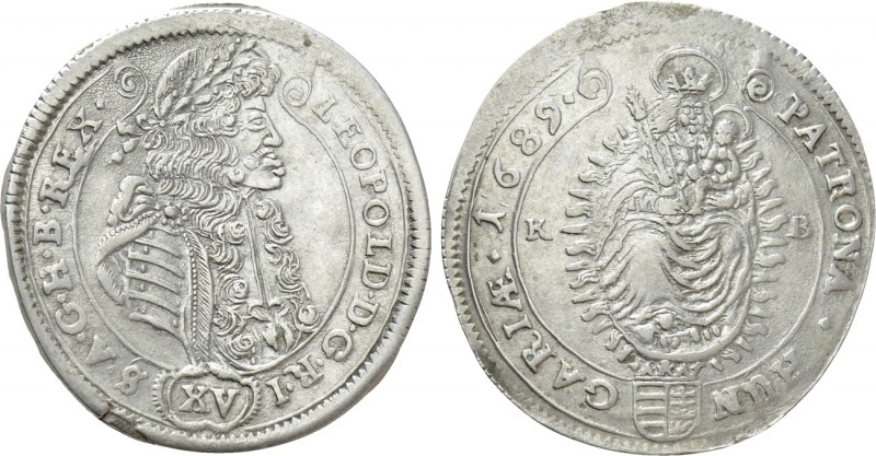 AUSTRIA. Holy Roman Empire. Habsburg. Leopold I (Emperor, 1658-1705). 15 Kreuzer...