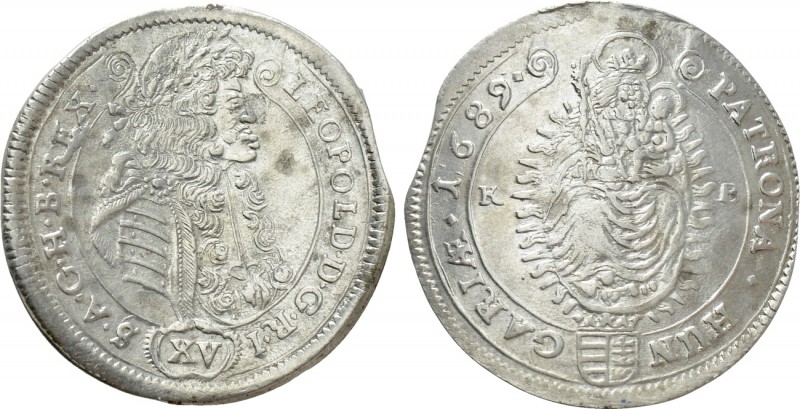 AUSTRIA. Holy Roman Empire. Habsburg. Leopold I (Emperor, 1658-1705). 15 Kreuzer...