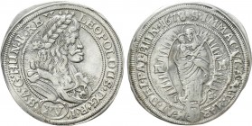 AUSTRIA. Holy Roman Empire. Habsburg. Leopold I (Emperor, 1658-1705). 15 Kreuzer (1678 NB-IS). Nagybánya