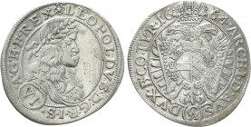 AUSTRIA. Holy Roman Empire. Habsburg. Leopold I (Emperor, 1658-1705). 6 Kreuzer (1664 A). Wien