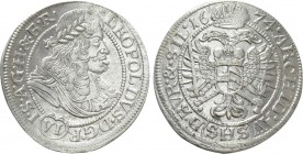 AUSTRIA. Holy Roman Empire. Habsburg. Leopold I (Emperor, 1658-1705). 6 Kreuzer (1674 SHS). Breslau