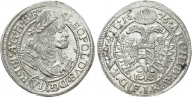 AUSTRIA. Holy Roman Empire. Habsburg. Leopold I (Emperor, 1658-1705). 6 Kreuzer (1676 FIK). Oppeln