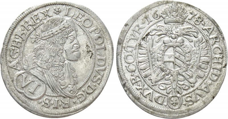 AUSTRIA. Holy Roman Empire. Habsburg. Leopold I (Emperor, 1658-1705). 6 Kreuzer ...