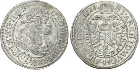 AUSTRIA. Holy Roman Empire. Habsburg. Leopold I (Emperor, 1658-1705). 6 Kreuzer (1683 FIK). Oppeln