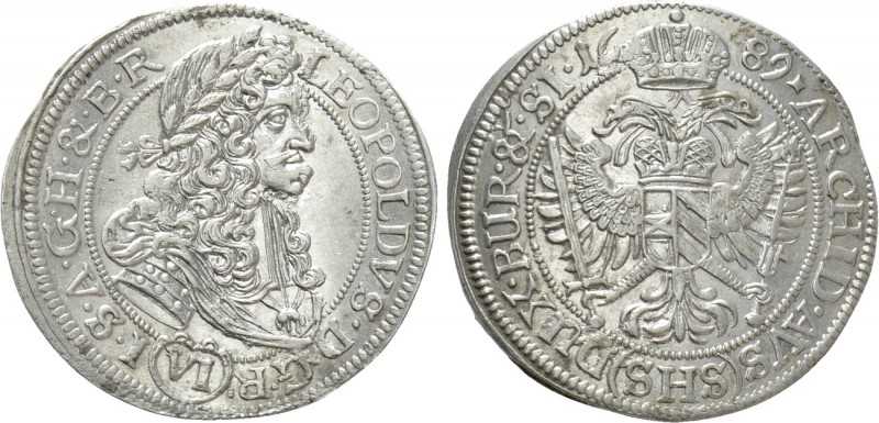AUSTRIA. Holy Roman Empire. Habsburg. Leopold I (Emperor, 1658-1705). 6 Kreuzer ...