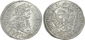 AUSTRIA. Holy Roman Empire. Habsburg. Leopold I (Emperor, 1658-1705). 6 Kreuzer (1689 SHS). Breslau