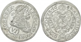 AUSTRIA. Holy Roman Empire. Habsburg. Leopold I (Emperor, 1658-1705). 6 Kreuzer (1689). Wien (Vienna)