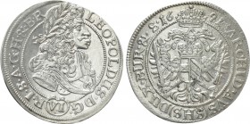 AUSTRIA. Holy Roman Empire. Habsburg. Leopold I (Emperor, 1658-1705). 6 Kreuzer (1691 SHS). Breslau