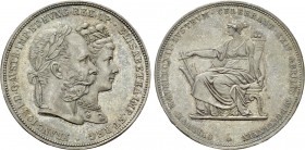 Austrian Empire. Franz Joseph I with Elisabeth (1848-1916). Doppelgulden (1879). Vienna. Commemorating the Royal Silver Wedding
