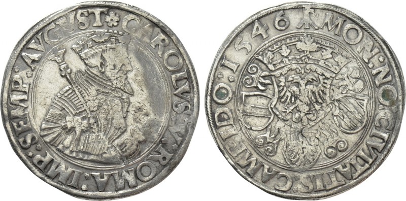 GERMANY. Kempten. Karl V (1530-1556). Taler (1546). 

Obv: CAROLVS V ROMA IMP ...