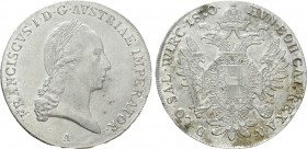 HOLY ROMAN EMPIRE. Franz I (1806-1835). Taler (1810-A). Wien (Vienna)