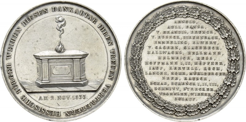 GERMANY. Medal (1833). 

Obv: DANK ALTAR IHREN TREUEN VERTRETERN HESSISCHE BÜR...