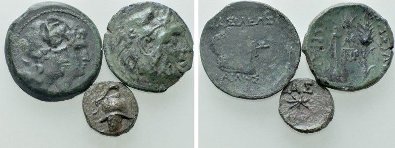 3 Coins of Thracian Kings / Dynasts. 

Obv: .
Rev: .

. 

Condition: See ...