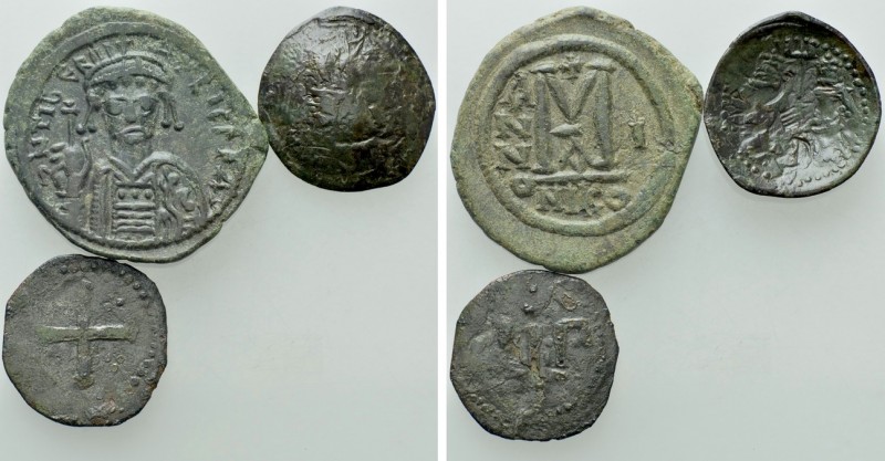 3 Byzantine and Bulgarian Medieval Coins. 

Obv: .
Rev: .

. 

Condition:...