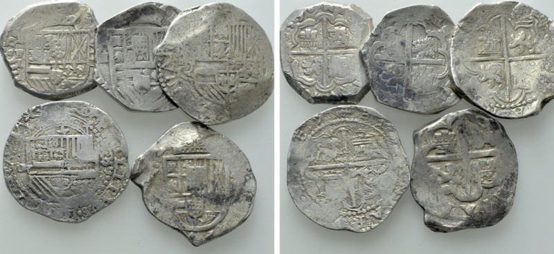 5 Pices of 8 Reales. 

Obv: .
Rev: .

. 

Condition: See picture.

Weig...