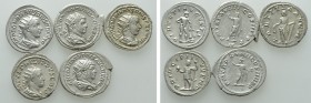 5 Antoniniani of Caracalla and Gordianus III