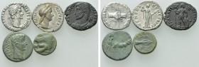 5 Roman and Greek Coins; Procopius, Nerva; Adaios etc