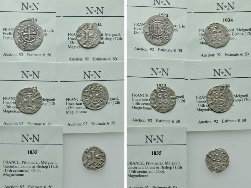 5 Medieval Coins. 

Obv: .
Rev: .

. 

Condition: See picture.

Weight:...