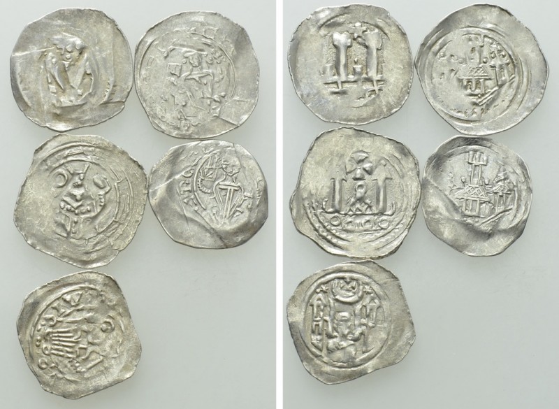 5 Medieval Coins (CNA Ca12, Ca10, Cb9, Ca10, Ca9). 

Obv: .
Rev: .

. 

C...