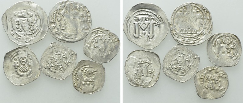 6 Medieval Coins (CNA Ca9, Cr42, Ca20, Ca21, Cb19; Cologne). 

Obv: .
Rev: ....