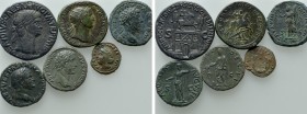 6 Roman Coins; all Tooled