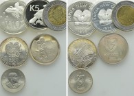 6 Modern Coins; mostly Silver