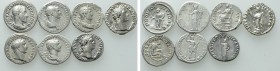 7 Roman Denarii; Domitian, Hadrian etc