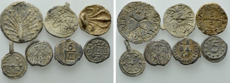 7 Medieval and Modern Seals. 

Obv: .
Rev: .

. 

Condition: See picture....