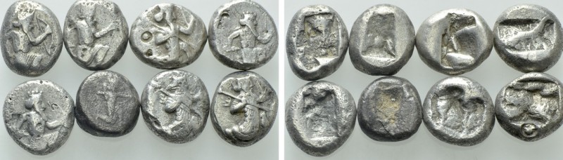 8 Achaemenid Sigloi; Inluding Early Types. 

Obv: .
Rev: .

. 

Condition...