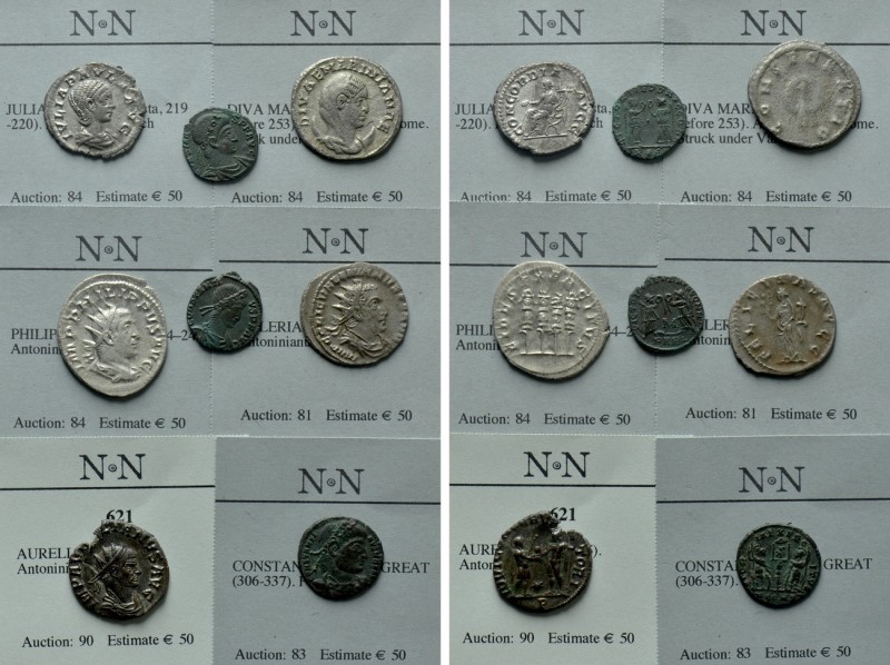 8 Roman Coins; Julia Paula, Diva Mariniana etc. 

Obv: .
Rev: .

. 

Cond...
