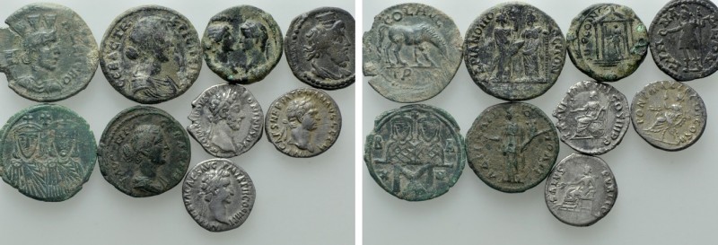 9 Roman and Byzantine Coins. 

Obv: .
Rev: .

. 

Condition: See picture....