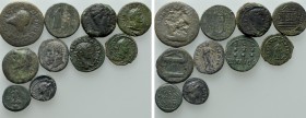 10 Roman Provincial Coins; Corinth, Caesar etc