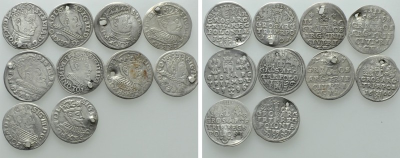 10 Coins of Poland; Sigismund III Vasa and Stephan Bathory. 

Obv: .
Rev: .
...