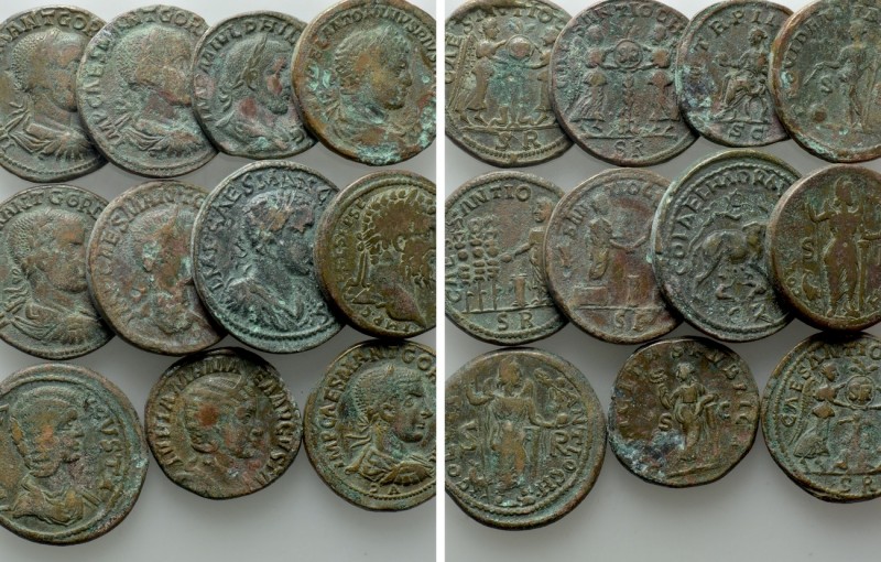11 Roman Sestertii and Large Ae. 

Obv: .
Rev: .

. 

Condition: See pict...