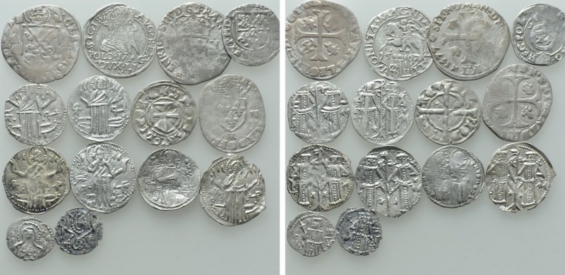 14 Medieval and Modern Coins. 

Obv: .
Rev: .

. 

Condition: See picture...