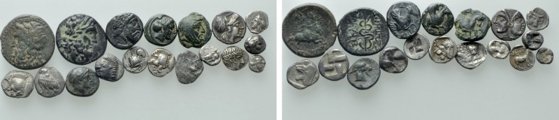 18 Greek Coins. 

Obv: .
Rev: .

. 

Condition: See picture.

Weight: g...
