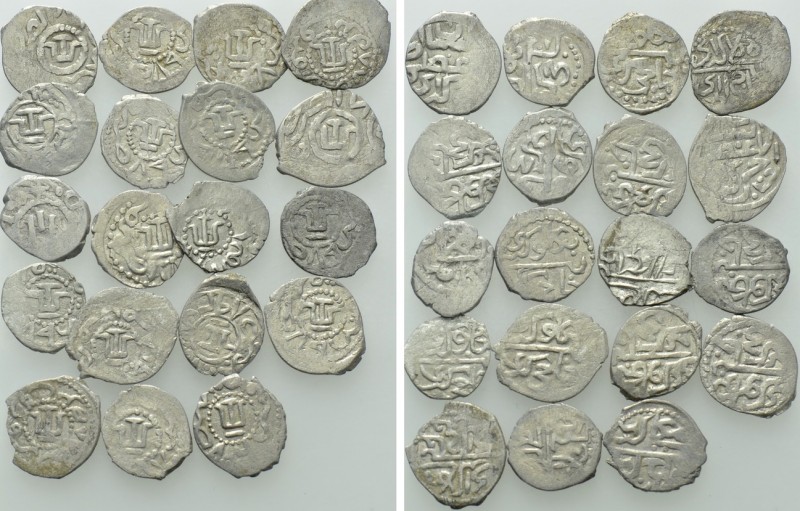 19 Coins of the Golden Horde Khanate. 

Obv: .
Rev: .

. 

Condition: See...