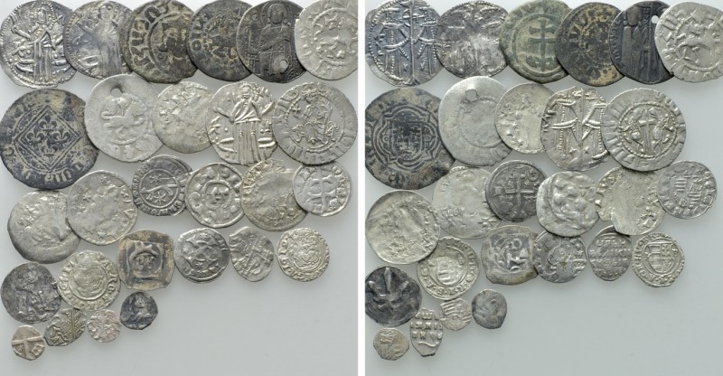 27 Medieval Coins. 

Obv: .
Rev: .

. 

Condition: See picture.

Weight...