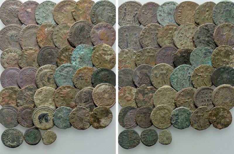 Circa 40 Roman Coins.

Obv: .
Rev: .

.

Condition: See picture.

Weigh...