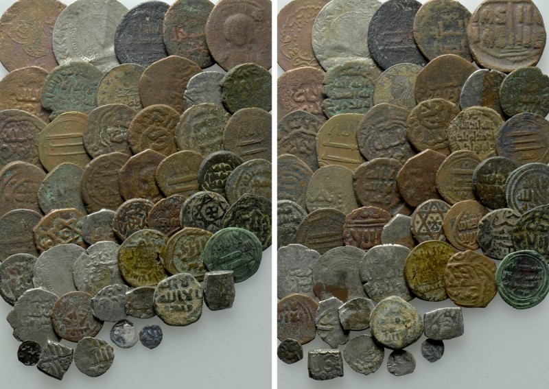 Circa 50 Islamic Coins. 

Obv: .
Rev: .

. 

Condition: See picture.

W...