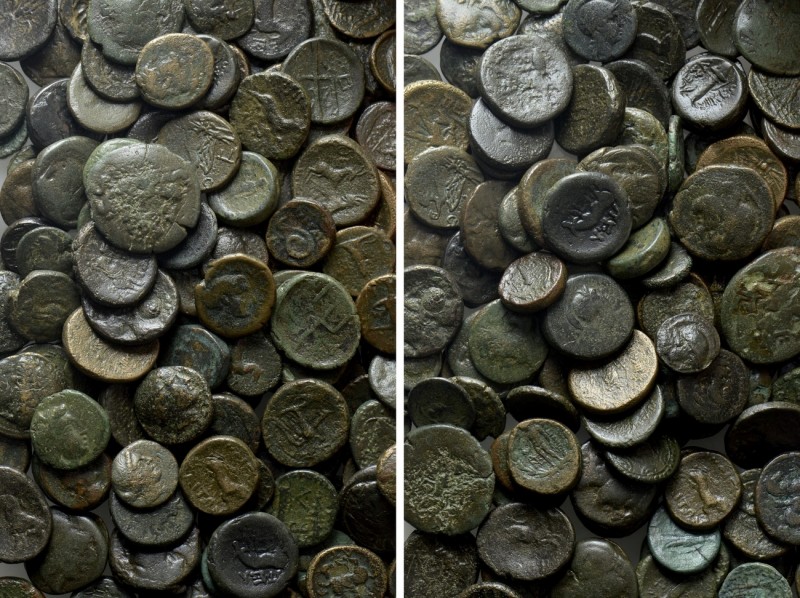 Circa 150 Greek Coins. 

Obv: .
Rev: .

. 

Condition: See picture.

We...