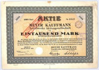Wrocław(Breslau), Meyer Kauffmann Textilwerke, 1000 mark / 160 RM 1920 

 GermanyPoland BONDS AND SHARES Foreign shares Germany Russia